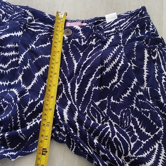 Lilly Pulitzer navy white printed pants ankle crop - Picture 5 of 12